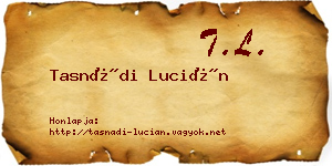 Tasnádi Lucián névjegykártya